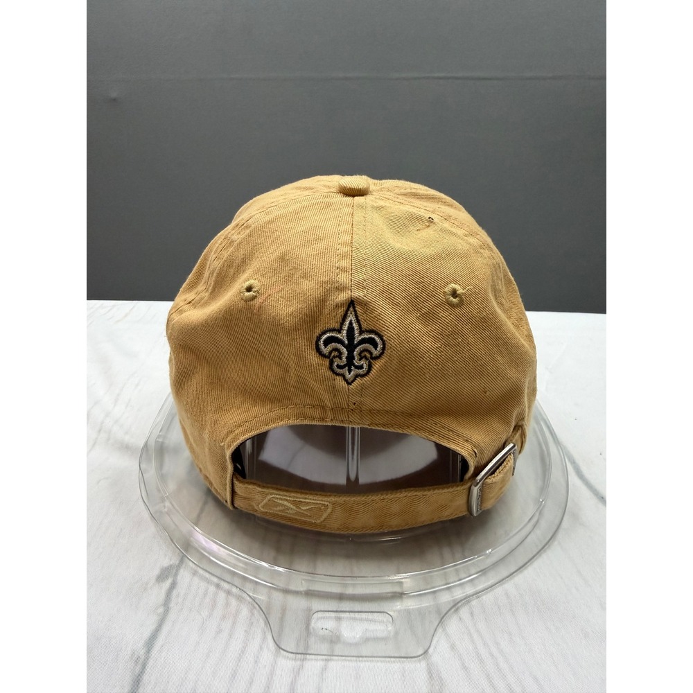 New Orleans Saints Reebok NFL Hat Mens Tan Black Louisiana Fleur De Lis OSFM - Picture 5 of 8